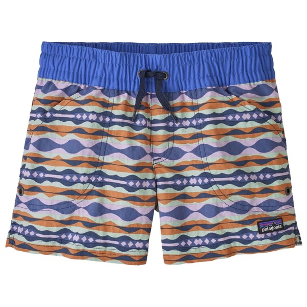 NWOT Patagonia Girls Costa Rica Baggies Shorts Coast Highway Tidepool Blue
